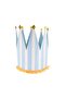 Striped Party Crowns - 8 Pieces - 4
