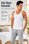 Men's Athlete Ribbed Undershirt 2-Pack White and Black Color Cotton Flexible Comfortable - 4