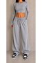 2 Pieces of Black+Grey Comfortable Fit Sweatpants for Daily and Sports Wear - 3