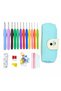 11-Piece Crochet Set with Silicone Handles - Crochet Set with Carrying Bag - Knitting Amigurumi Hobby Set Accessories - 2