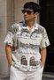 Men's Regular Fit All-Over Print Short-Sleeve Shirt - White - 2