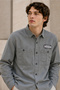 Men's Slim Fit Long-Sleeve Shirt - Grey - 4