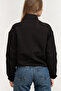 Women's Zippered Sweatshirt Black - 3