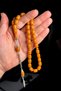 Daily Classic Model Mustard Yellow Crimped Amber Prayer Beads - 2