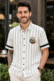 Men's Regular Fit Striped Short-Sleeve Shirt - White - 2