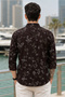Men's Slim Fit Printed Long-Sleeve Shirt - Coffee - 3