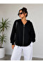 Women's Hooded Zippered Double Face Interlock Oversize Cardigan 2820 - 3