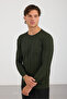 Men's Crew Neck Washable Anti-Pilling Hair Braided Knitwear - 5