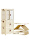 2-Layer Multi-Functional Storage Cabinet & Wardrobe – Stylish Home Organizer with 1 Cabinet and 2 Storage Compartments - 5