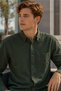 Men's Slim Fit Solid Long-Sleeve Shirt - Navy - 4