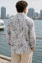 Men's Relaxed Fit Printed Long-Sleeve Shirt - White - 3