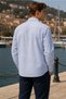 Men's Slim Fit Printed Long-Sleeve Shirt - Blue - 3