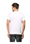 White Men's Half Sleeve Round Neck Cotton Tshirt - 2