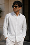 Men's Slim Fit Striped Long-Sleeve Shirt - White - 2
