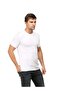 White Men's Half Sleeve Round Neck Cotton Tshirt - 4