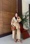 Noor Stylish Short Belted Oversize Lined Design Women's Trench Coat