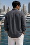 Men's Slim Fit Long-Sleeve Denim Shirt - Black - 3