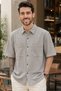 Men's Short-Sleeve Shirt - Light Brown - 2
