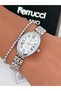 Steel Strap Oval Case 2 Year Warranty 3 Atm Waterproof Women's Wristwatch + Bracelet Gift