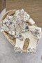 Minicyzn 2086 Floral Gold Buttoned Newborn 5-Piece Bodysuit Set'0-3 Months' - 3