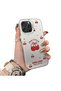 iPhone 16 Pro Max Compatible Hard Acrylic Back Silicone Edge Lens Protection Cherry Case