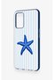Oppo A55 Compatible Blue Starfish Patterned Silicone Case - 4