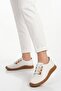 White Genuine Leather Anatomical Women's Casual Shoes Z681 Z - 2