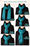 Mira Lycra Viscose Hand Woven Shawl 40*199 cm Turquoise/ Black - 2