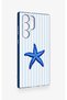 Samsung S22 Ultra Compatible Blue Starfish Patterned Silicone Case - 2