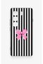 Tecno Camon 40 4g Compatible Pink White Ribbon Pattern Silicone Case - 2
