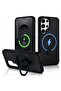 Magnetic Stand Case for Samsung Galaxy S25 Ultra, Shockproof Slim Hybrid TPU Cover with Grip Ring | Aegis GripStand Pro Case