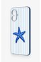 Tecno Spark Go 2 Compatible Blue Starfish Patterned Silicone Case - 2