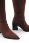 Maia Gioia Women's Pointed Toe Heeled Boots 00126000 Brown Suede - 3