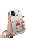 Samsung Galaxy A12/M12 Compatible Hard Acrylic Back Silicone Edge Lens Protection Cherry Case