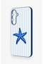 Samsung A35 Compatible Blue Starfish Patterned Silicone Case - 4