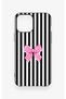 iPhone 12 Pro Max Compatible Pink and White Ribbon Pattern Silicone Case - 3