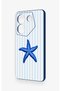 Tecno Camon 20 Pro Compatible Blue Starfish Patterned Silicone Case - 3