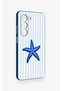 Oppo A5 5g Compatible Blue Starfish Patterned Silicone Case - 3