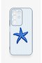 Realme C85 5g Compatible Blue Starfish Patterned Silicone Case - 3