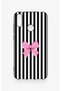 Huawei Y7 2019 Compatible Pink White Ribbon Patterned Silicone Case - 2