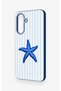 Samsung A26 Compatible Blue Starfish Patterned Silicone Case - 4