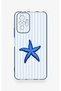 Redmi Note 10 Pro Compatible Blue Starfish Patterned Silicone Case - 3