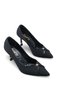 Vega Sola Women's Pointed Toe Thin Heeled Shoes 00123005 Matte Black - 3
