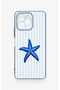 Omix X6 Compatible Blue Starfish Patterned Silicone Case - 2