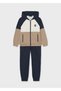 Navy Blue Boy's Hooded Tracksuit Set 7856