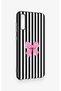 Samsung A70 Compatible Pink and White Ribbon Patterned Silicone Case - 3