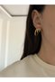 4-Piece Zircon Stone Multiple Minimal Look Steel Women's Earrings - 2