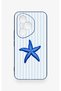 Honor 400 Pro Compatible Blue Starfish Patterned Silicone Case - 2