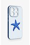 Mi 17 5g Compatible Blue Starfish Patterned Silicone Case - 2