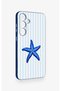 Samsung S25 Plus Compatible Blue Starfish Patterned Silicone Case - 3